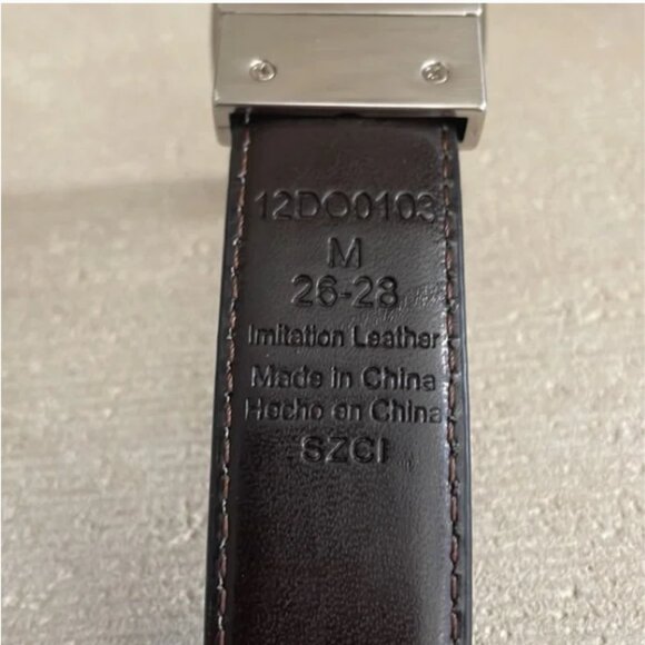 Dockers reversible belt black/brown silver buckle Size Medium 26"-28" - Picture 4 of 6